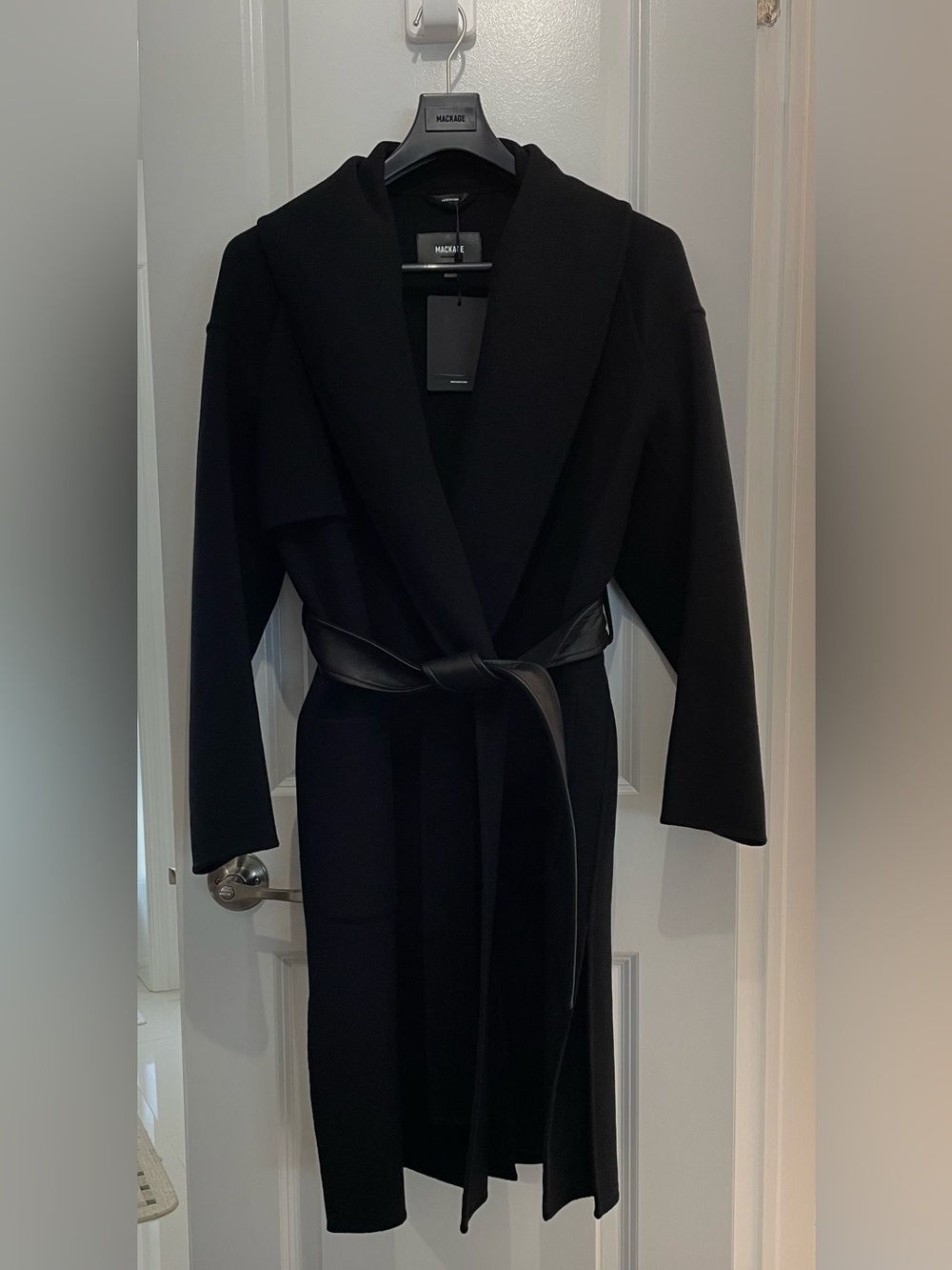 NWT Mackage Thalia Double-Face Wool Robe Coat